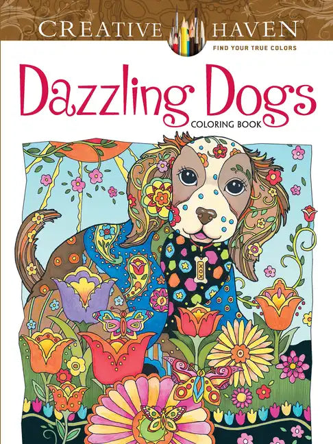 Creative Haven Dazzling Dogs Coloring Book - Paperback