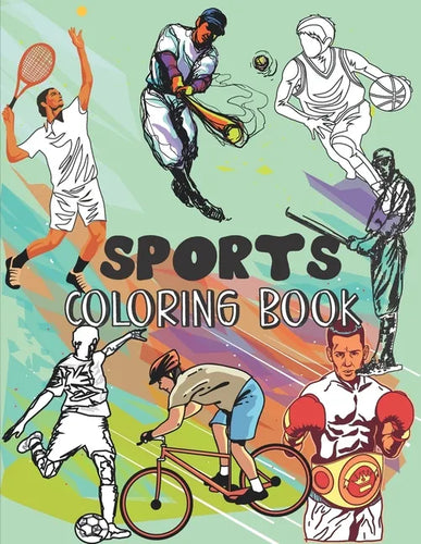 Sports coloring book: Have fun with this cool sports and games coloring book for young kids boys and girls, Football, Handball, Baseball, Ba - Paperback