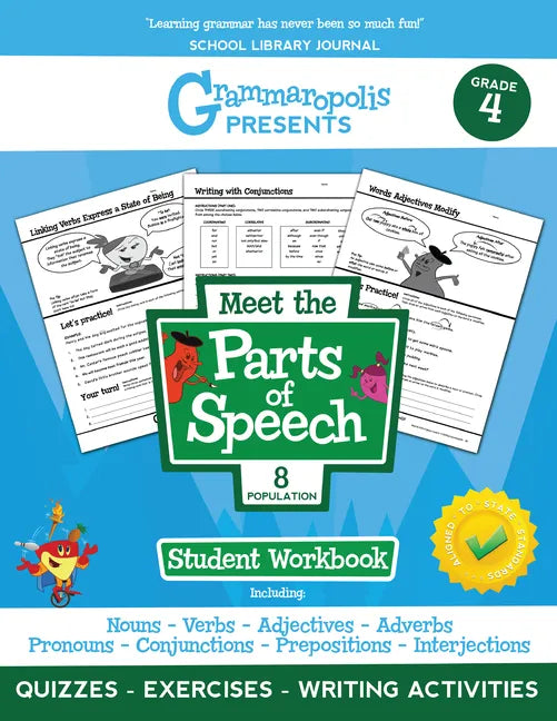 The Parts of Speech Workbook, Grade 4 - Paperback