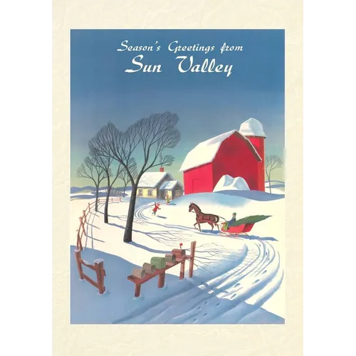 Vintage Lined Notebook Season's Greetings from Sun Valley - Paperback