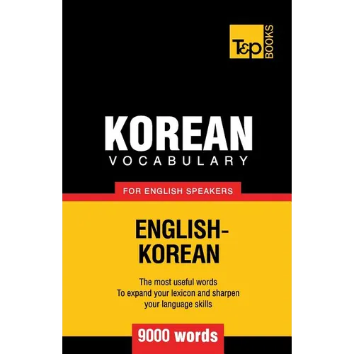 Korean vocabulary for English speakers - 9000 words - Paperback