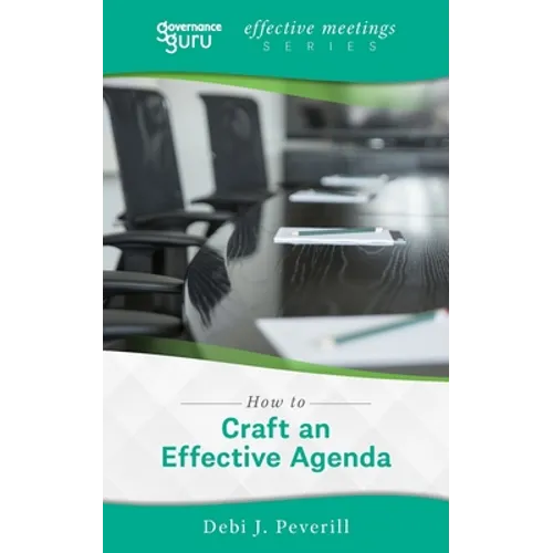 How to Craft an Effective Agenda - Paperback