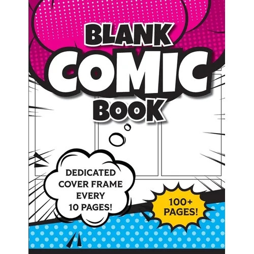 Blank Comic Book (Magenta & Blue): 8.5