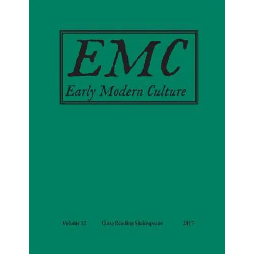 Early Modern Culture: Vol. 12 - Paperback