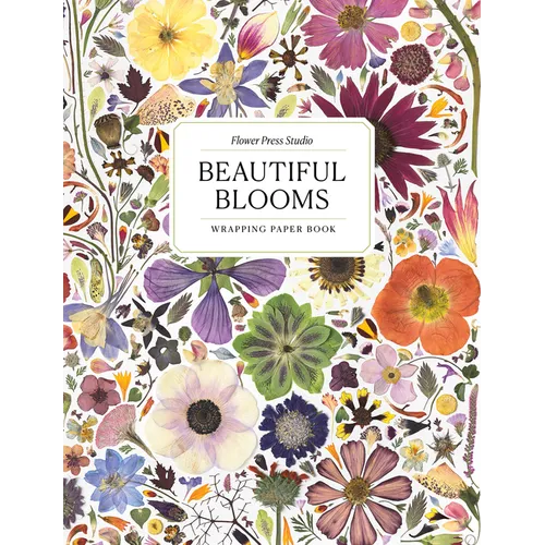 Beautiful Blooms Wrapping Paper Book - Paperback