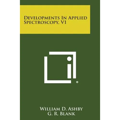 Developments in Applied Spectroscopy, V1 - Paperback