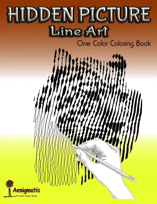 Hidden Picture Line Art: One Color Coloring Book - Paperback