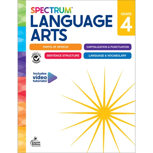 Spectrum Language Arts Workbook, Grade 4 - Paperback