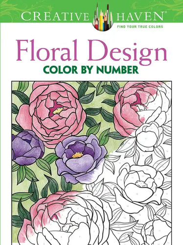 Creative Haven Floral Design Color by Number Coloring Book - Paperback