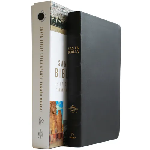 Biblia Rvr 1960 Letra Grande Tamaño Manual, Piel Premier Negro / Spanish Bible Rvr 1960 Handy Size Large Print Bonded Leather Black - Paperback
