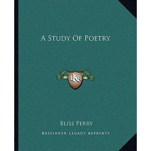 A Study Of Poetry - Paperback