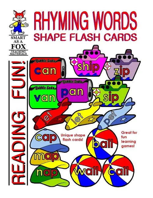 Rhyming Words Shape Flash Cards - Paperback
