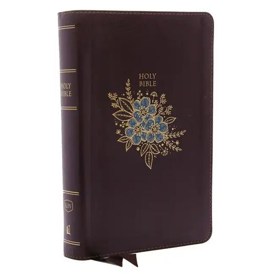 KJV, Deluxe Reference Bible, Personal Size Giant Print, Imitation Leather, Burgundy, Red Letter Edition - Imitation Leather