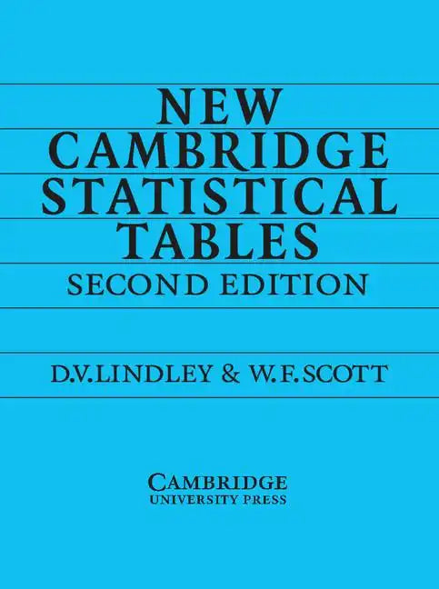 New Camb Statistical Tables 2ed - Paperback