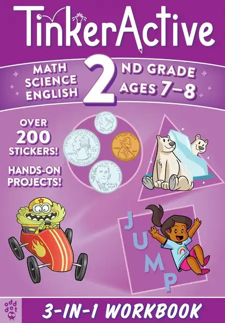 Tinkeractive 2nd Grade 3-In-1 Workbook: Math, Science, English Language Arts - Paperback