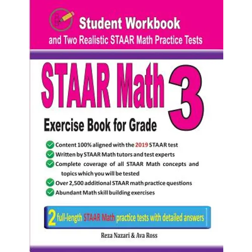 STAAR Math Exercise Book for Grade 3: Student Workbook and Two Realistic STAAR Math Tests - Paperback