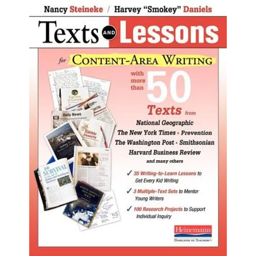 Texts and Lessons for Content-Area Writing: With More Than 50 Texts from National Geographic, the New York Times, Prevention, the Washington Pos - Paperback