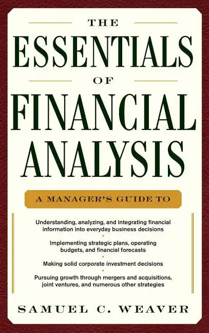 The Essentials of Financial Analysis - Hardcover