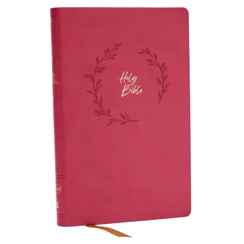 NKJV Holy Bible, Value Ultra Thinline, Pink Leathersoft, Red Letter, Comfort Print - Imitation Leather