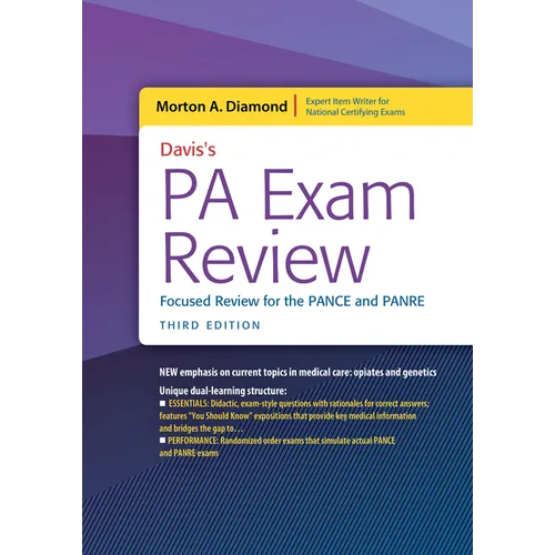 Davis's Pa Exam Review: Focused Review for the Pance and Panre: Focused Review for the Pance and Panre - Paperback