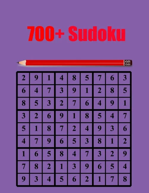 700+ Sudoku: Sudoku Puzzle Book for Adults - Paperback
