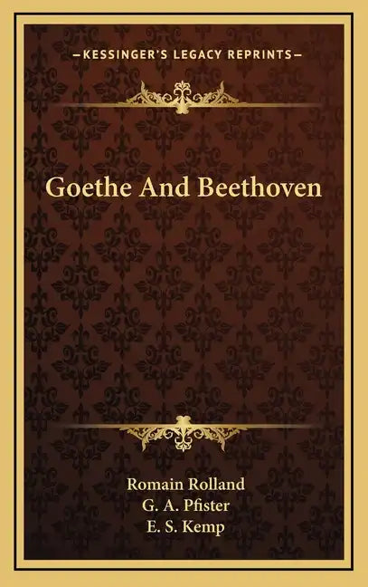 Goethe and Beethoven - Hardcover