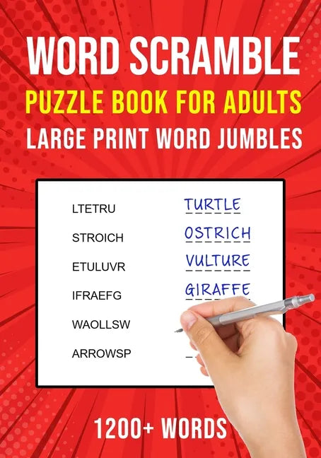 Word Scramble Puzzle Books for Adults: Large Print Word Jumbles 1200+ Words - Paperback