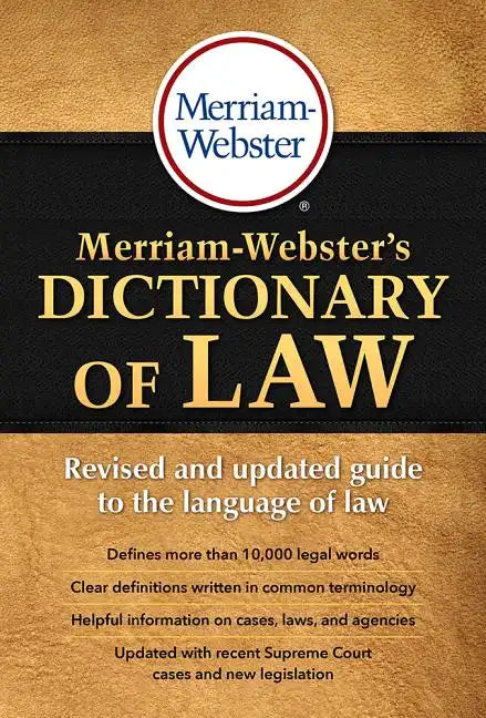 Merriam-Webster's Dictionary of Law - Paperback