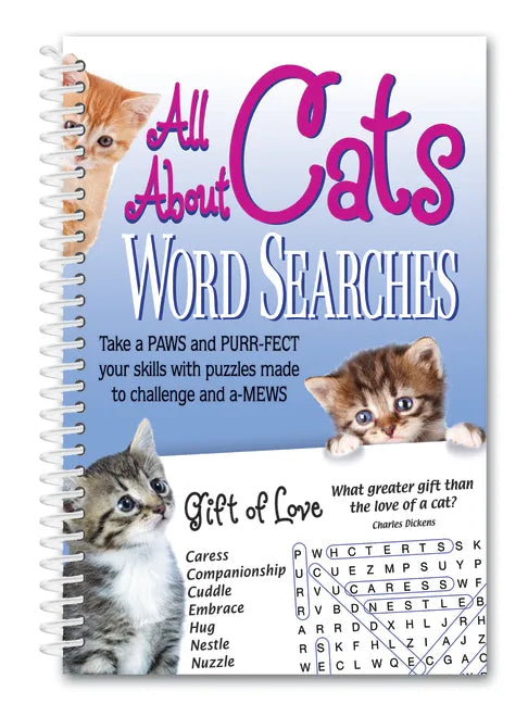 All about Cats Word Searches - Spiral