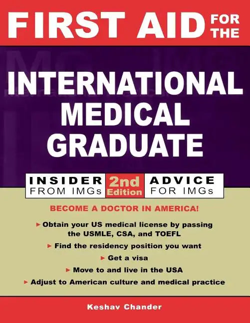 First Aid for the International Medical Graduate - Paperback