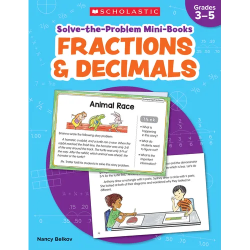 Solve-The-Problem Mini Books: Fractions & Decimals - Paperback