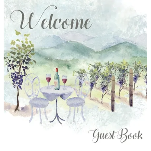 Vineyard themed Guest Book, vacation home, comments book, holiday home, visitor book to sign - Hardcover