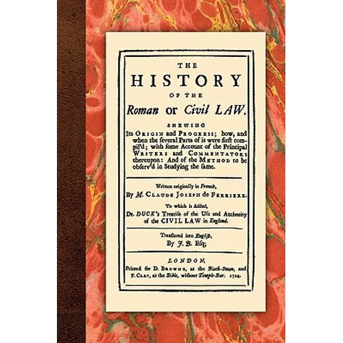 The History of the Roman or Civil Law - Paperback