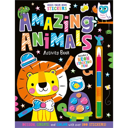 Make-Your-Own Stickers Amazing Animals Activity Book - Paperback