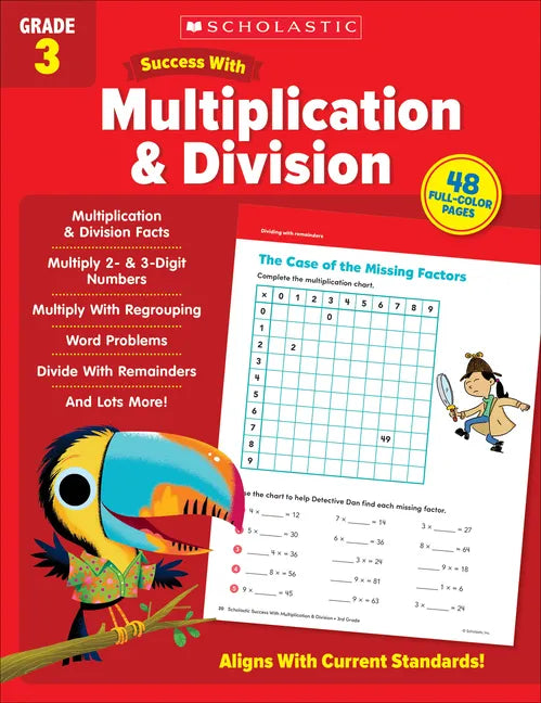 Scholastic Success with Multiplication & Division Grade 3 Workbook - Paperback