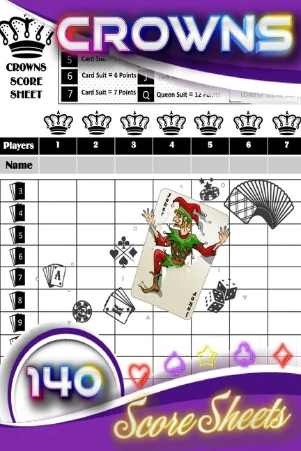 Crowns Score Sheet: Pocket Size 6 x 9 inches - Paperback