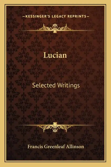 Lucian: Selected Writings - Paperback