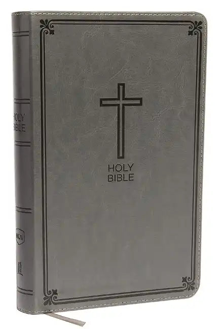 NKJV, Deluxe Gift Bible, Imitation Leather, Gray, Red Letter Edition - Imitation Leather