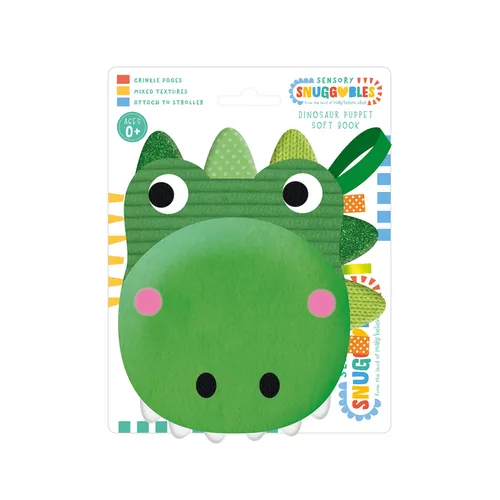 Sensory Snuggables Dinosaur Hand-Puppet Soft Book - Paperback