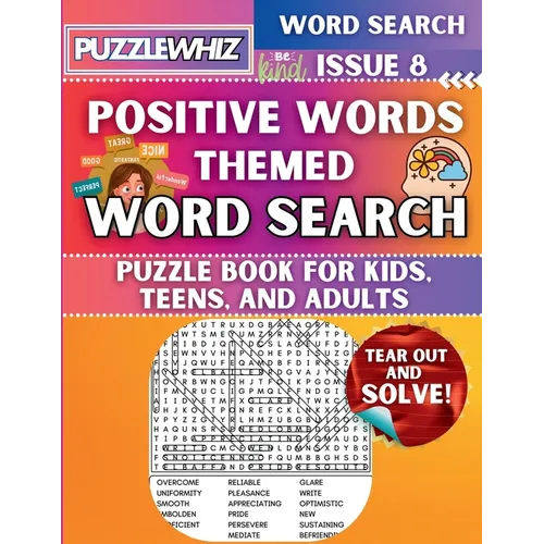 Positive Words - Themed Word Search - Fun & Educational Puzzles for Kids, Teens, and Adults (Large Print Edition): Featuring Engaging Themed Word Sear - Paperback