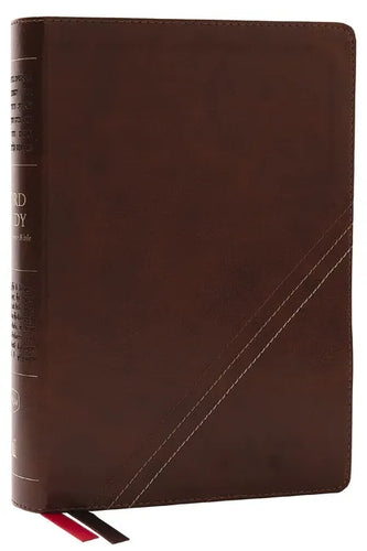 Nkjv, Word Study Reference Bible, Leathersoft, Brown, Red Letter, Comfort Print: 2,000 Keywords That Unlock the Meaning of the Bible - Imitation Leather