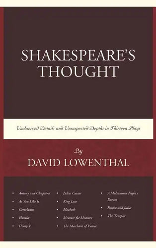 Shakespeare's Thought - Paperback
