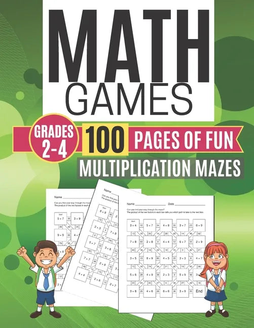 Math Games MULTIPLICATION MAZES 100 Pages of Fun Grades 2-4 - Paperback