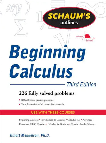 Schaum's Outline of Beginning Calculus - Paperback