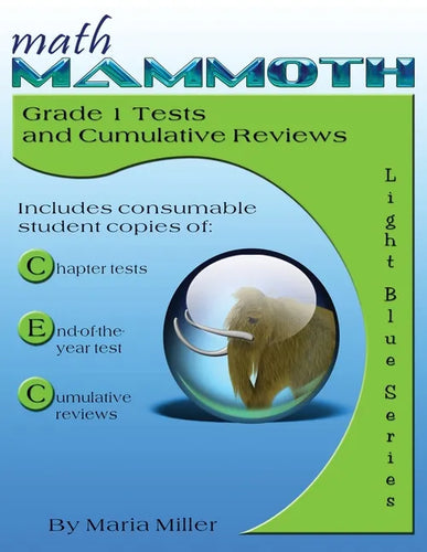 Math Mammoth Grade 1 Tests and Cumulative Reviews - Paperback
