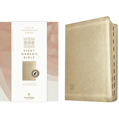 NLT Every Woman's Bible (Leatherlike, Soft Gold, Indexed, Red Letter, Filament Enabled) - Imitation Leather