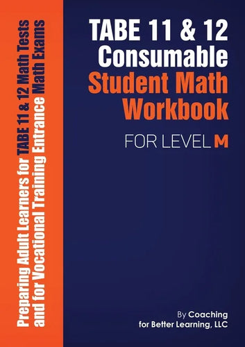 TABE 11 and 12 Consumable Student Math Workbook for Level M - Paperback