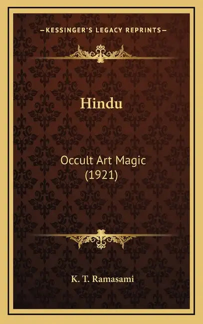 Hindu: Occult Art Magic (1921) - Hardcover