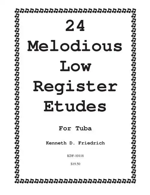24 Melodious Low Register Etudes for Tuba - Paperback