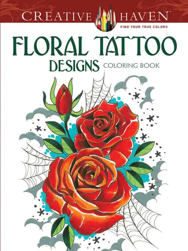 Floral Tattoo Designs Coloring Book - Paperback